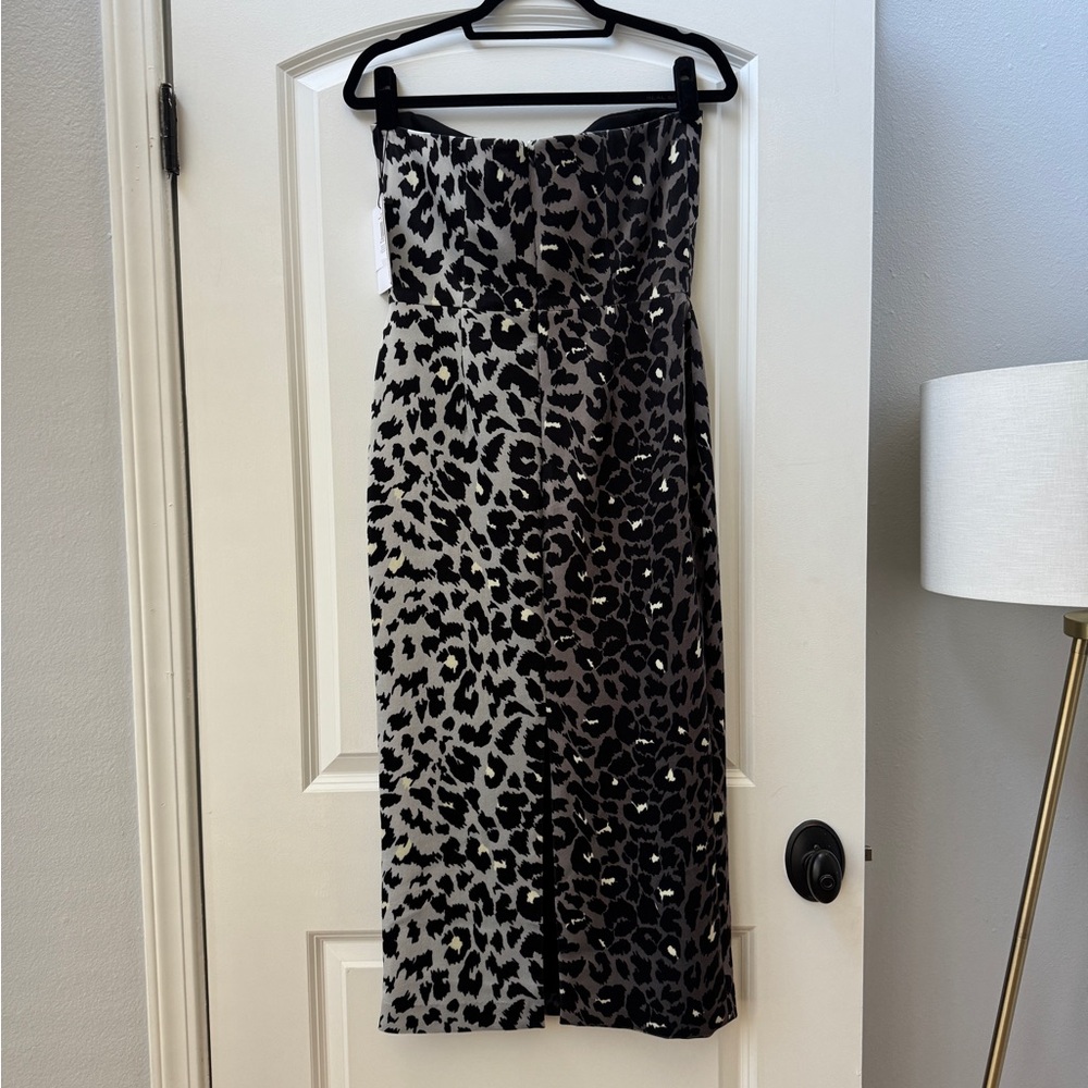 Alex Perry Black and Silver Velvet Dress